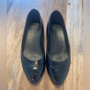 Chanel Patent Toe Flats Black REAL size 36 women’s